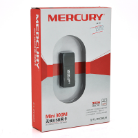 Беспроводной сетевой адаптер Wi-Fi-USB MERCURY mini MW300UM, 802.11bgn, 300MB, 2.4 GHz, WIN7/XP/Vista/2K/MAC/LINUX, BOX Q300
