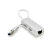 Контролер USB 3.0 to Ethernet VEGGIEG U3-S02 - Мережевий адаптер 100/1000Mbps з проводом, RTL-8152B, White, Metal, Blister-Box Код: 404066-09