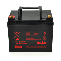 Аккумуляторная батарея MERLION HR12127W, 12V 36Ah Black ( 195 х 130 х 155 (167) ), 9.75 kg Код: 351506-09