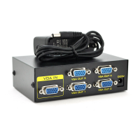 Активный сплиттер VGA сигнала KV-FJ1504A (VGA2004) 150MHz 4 Port, DC5V / 2A, Black Код: 335776-09