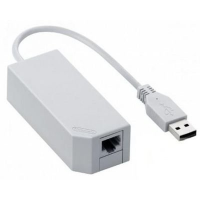 Контролер USB 2.0 to Ethernet - Мережевий адаптер 10 / 100Mbps з проводом, White, Blister Q500