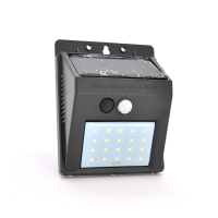 Вуличний ліхтар з сонячною панеллю 20 SMD LED, датчик руху, датчик освітленості, кріплення на стіну, Black, BOX Код: 367146-09