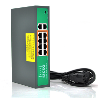Комутатор POE SICSO 48V з 8 портами POE 100Мбіт + 2 порт Ethernet (UP-Link) 100Мбіт, з посил. сигн. до 250м, корпус-метал, Silver, БП вбудований, Q30 Код: 356376-09