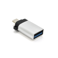 Переходник VEGGIEG TC-113 USB3.0(AF) OTG => microUSB(M), Silver, Пакет