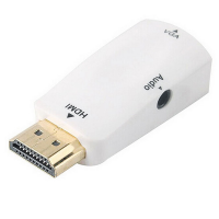 Конвертер-адаптер HDMI (папа) на VGA(мама), White, CristalBox