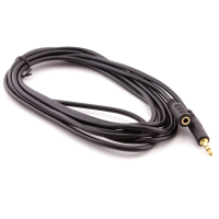 Подовжувач Audio DC3.5 тато-мама 1.5м, GOLD Stereo Jack, (круглий) Black cable, Пакет Q500