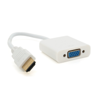 Конвертер HDMI (папа) на VGA(мама) 10cm, White, 4K/2K, Пакет Q250