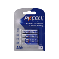 Батарейка литиевая PKCELL LiFe 1.5V AAA/FR03, 4 шт в блистере (упак.48 штук) цена за блист.Q12 Код: 412626-09