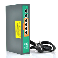 Комутатор POE SICSO 48V з 4 портами POE 100Мбіт + 2порт Ethernet (UP-Link) 100Мбіт, з посил. сигн. до 250м, корпус-метал, Silver, БП вбудований, Q30 Код: 356377-09