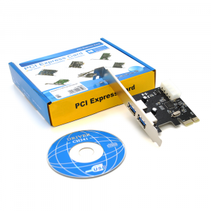 Контролер PCI-Е => USB 3.0, 2port, BOX Код: 414367-09