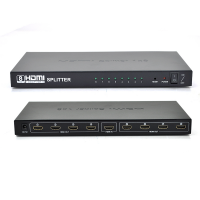 Активный HDMI сплитер 1=>8 порта, 4K, 2K, 3D, 1080Р, 1,4 версия, DC5V/2A Q50, Box