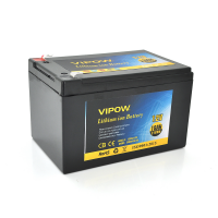 Акумуляторна батарея літієва Vipow 12 V 18Ah з елементами Li-ion 18650 з вбудованою ВМS платою, (3S9P) (151х99х99)мм Код: 418667-09