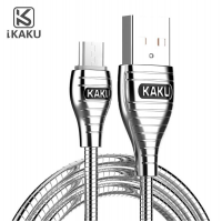 Кабель iKAKU ALLOY series for mirco, Silver, длина 1м, 2.8A, BOX Код: 393447-09