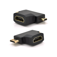 Переходник mini HDMI(папа)-micro HDMI(папа)-HDMI(мама) Код: 335687-09