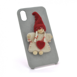 Накладка Angel пушистая iPhone 7/8 silver