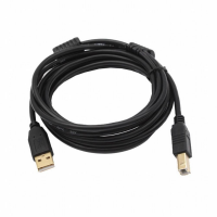 Кабель USB 2.0 AM/BM, 3.0m, 1 ферит, Black, Пакет Q200