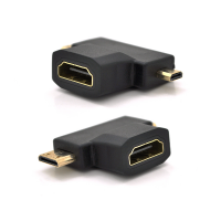 Переходник mini HDMI(папа)-micro HDMI(папа)-HDMI(мама)