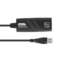 Контролер USB 3.0 to Ethernet - Мережевий адаптер 10/100/1000Mbps з дротом, Black, Blister Q100
