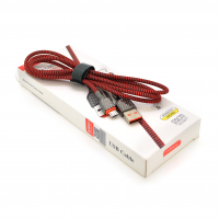 Кабель iKAKU KSC-188 DIANYA zinc alloy charging data cable series for micro, Red, длина 1,2м, 3,2А, BOX