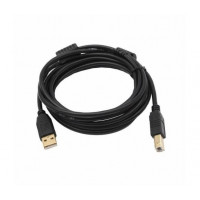 Кабель USB 2.0 AM/BM, 3.0m, 1 ферит, Black, Пакет Q200 Код: 404027-09