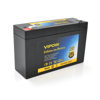 Аккумуляторная батарея литиевая Vipow 12 V 8Ah с элементами Li-ion 18650 со встроенной ВМS платой, (3S4P) (151х50х94(100))мм, Q20