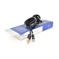 Магнитный кабель PiPo USB 2.0/Lighting, 1m, 2А, тканевая оплетка, бронированный, съемник, Black, BOX
