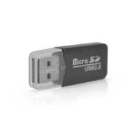 Кардридер універсальний MERLION CRD-1BK TF/Micro SD, USB2.0, Black, OEM Q1500