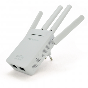 Підсилювач WiFi сигналу з 4-ма вбудованими антенами LV-WR09, живлення 220V, 300Mbps, IEEE 802.11g / n, 2.4-2.4835GHz, BOX Код: 422778-09