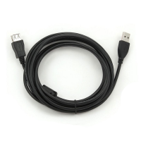 Удлинитель USB 2.0 AM/AF, 3.0m, 1 феррит, черный Пакет Q200