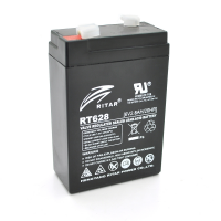 Аккумуляторная батарея AGM RITAR RT628, Black Case, 6V 2.8Ah ( 66х34х 97 (103 ) ), 0.57 kg Q25