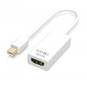 Конвертер mini Display Port (папа) на HDMI(мама) 10cm (small Size), White, 4K/2K, Пакет