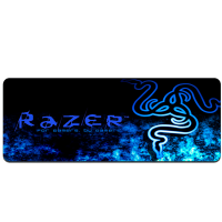 Коврик 400*900 тканевой RAZER 25 с боковой прошивкой, толщина 2 мм, цвет Black/Blue, Пакет