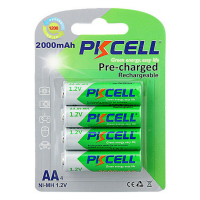 Аккумулятор PKCELL 1.2V AA 2000mAh NiMH Already Charged, 4 штуки в блистере цена за блистер, Q12 Код: 370318-09