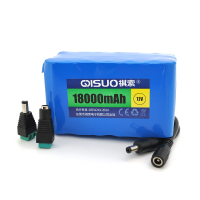 Аккумуляторная батарея литиевая QiSuo 12V 18A с элементами Li-ion 18650, DC5.5x2.1, (125x57x68mm) Код: 353848-09
