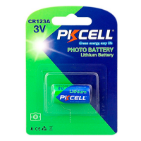Батарейка литиевая PKCELL 3V CR123A Lithium Manganese Battery цена за блист, Q8/96