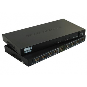 Активный HDMI сплитер 1=>8 порта, 3D, 1080Р, 4Kx2K, 1,4 версия, DC5V/2A Q20, Box