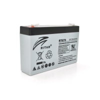 Акумуляторна батарея AGM RITAR RT670, Black Case, 6V 7.0Ah (151х34х94 (100)) Q20 Код: 328668-09