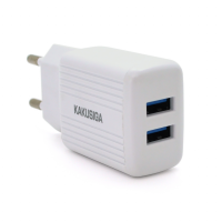 СЗУ AC100-240V iKAKU KSC-368 DILANG, 2xUSB, Output: DC5V/2.4A (12W), White, Blister-box