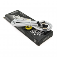 Кабель iKAKU KSC-028 JINDIAN charging data cable for Type-C, Silver, длина 1м, 2.4A, BOX