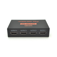 Активный HDMI сплитер 1=>4 порта, 4K, 2K, 3D, 1080Р, 1,4 версия, DC5V/2A, Box