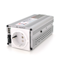 Инвертор напряжения Mervesan MSI-300-12 (300W), 12/220V, approximated, 1Shuko, USB, клемы + зажимы, Box.Q16