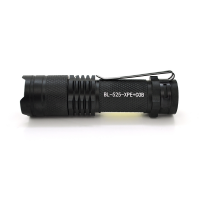 Ліхтарик ручний Bailong BL-525-XPE-COB, Led-CREE Q5 + COB, 3 режими, Zoom, корпус-алюміній, водостійкий, вбудований акум, 100х24х24, BOX Код: 361969-09