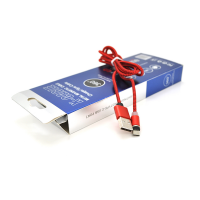 Магнітний кабель PiPo USB 2.0 / Micro, 1m, 2А, тканинна оплетка, броньований, знімач, Red, BOX