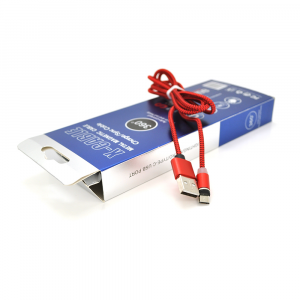 Магнітний кабель PiPo USB 2.0 / Micro, 1m, 2А, тканинна оплетка, броньований, знімач, Red, BOX Код: 329649-09