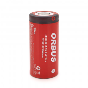 Аккумулятор 32700 LiFEPO4 ORBUS 32700-48G, 6000mAh,3.2V, RED/GREY, Q120