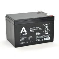 Аккумулятор AZBIST Super AGM ASAGM-12120F2, Black Case, 12V 12.0Ah (151х98х 95 (101) ), 3,5 kg Q6/192 Код: 351509-09