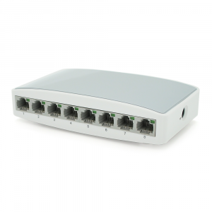 Коммутатор Ethernet ONV-H1008S в пластиковом корпусе, 8*100Мб портов, 5В 1Ач, 140х78х32