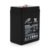 Аккумуляторная батарея AGM RITAR RT650, Black Case, 6V 5Ah ( 70х47х 99 (107) ), 0.695 kg Q20 Код: 407969-09