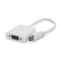 Конвертер mini HDMI (папа) на VGA(мама) 30cm, White, 4K/2K, Пакет