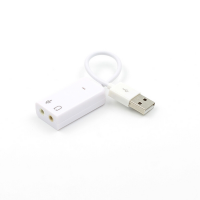 Контроллер USB-sound card (5.1) 3D sound (Windows 7 ready), White, OEM